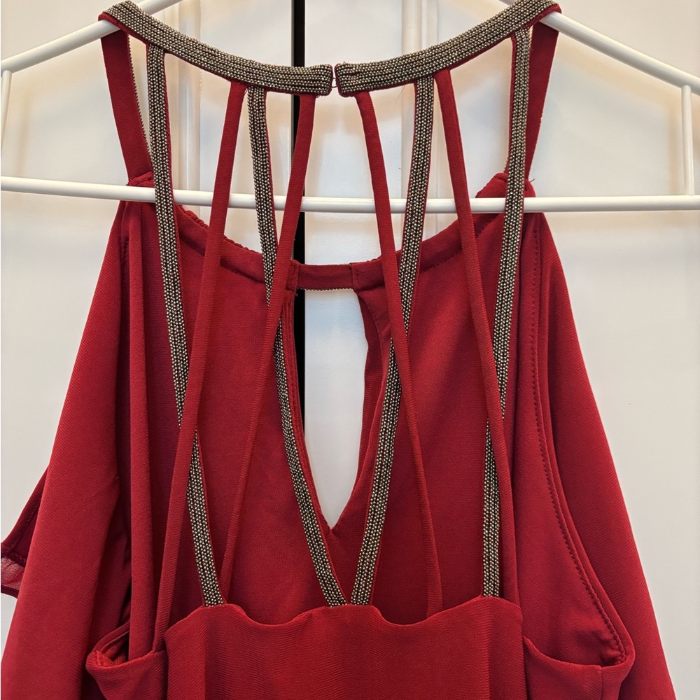 Asymmetrical Red Top - Picture 5 of 7